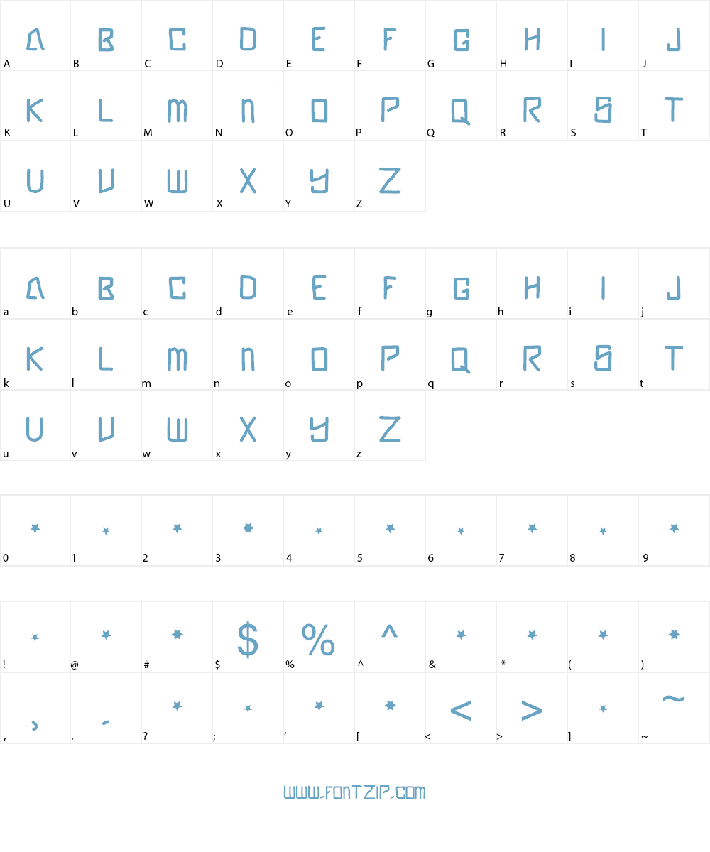 Trekdens Justitiam Font Character